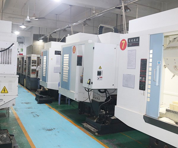 Row of CNC machining centres on Kaierwo's workshop floor