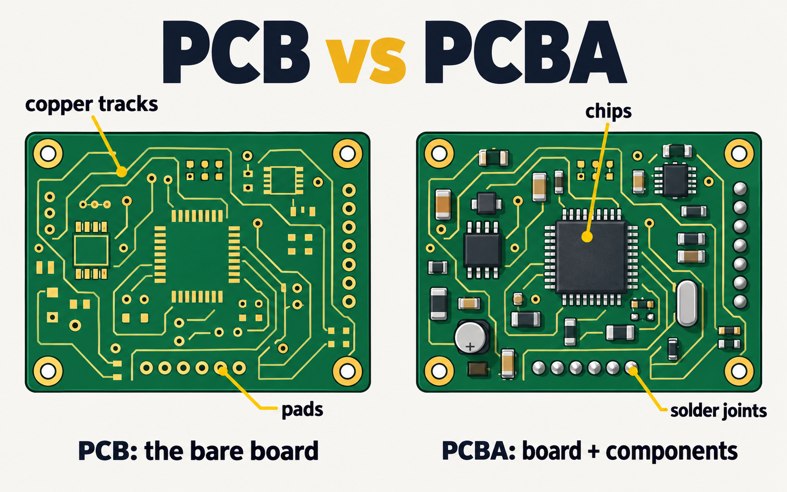 PCB vs PCBA