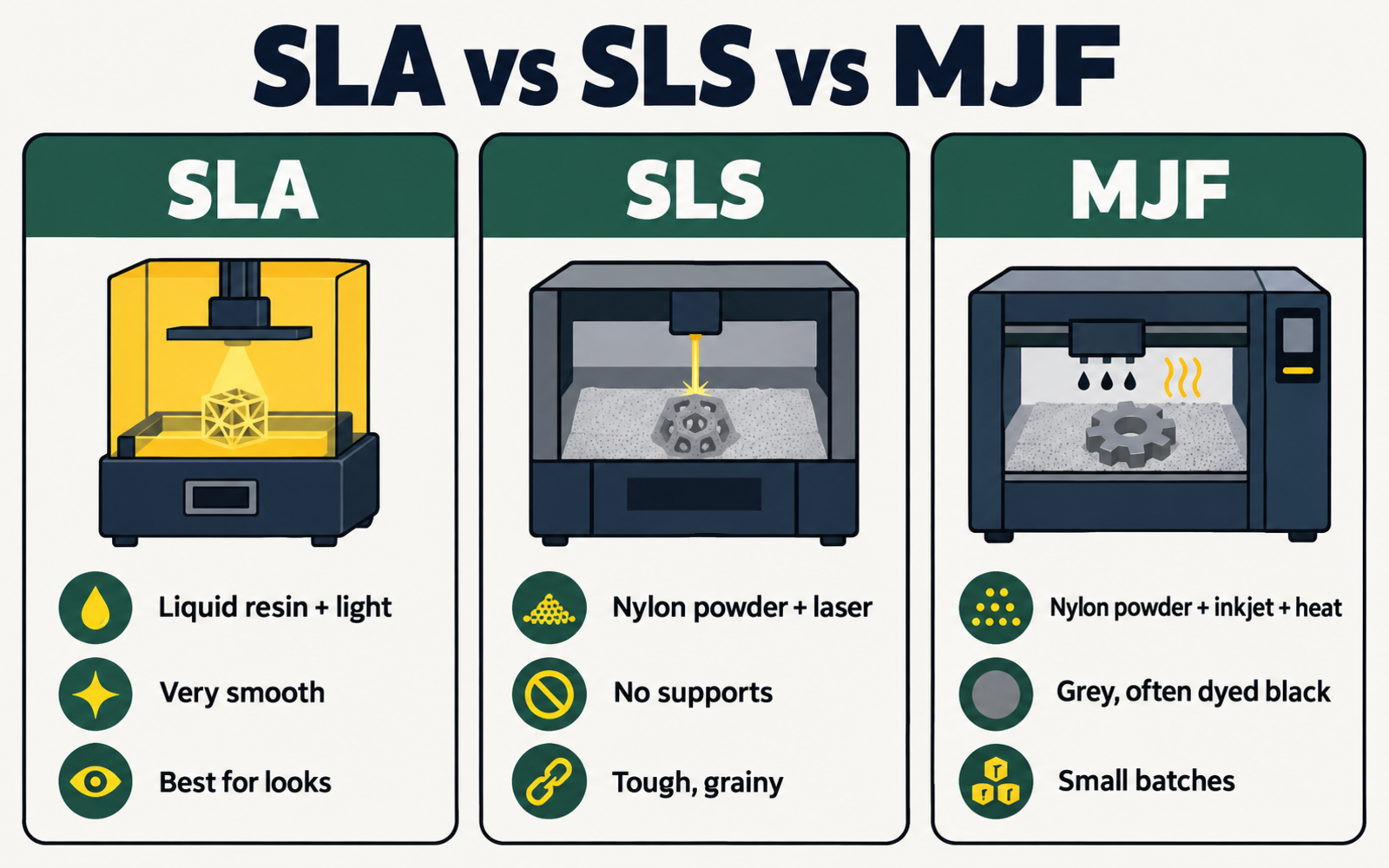 SLA、SLS与MJF对比
